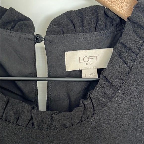 LOFT Black Halter A-Line Midi Dress - Picture 3 of 5